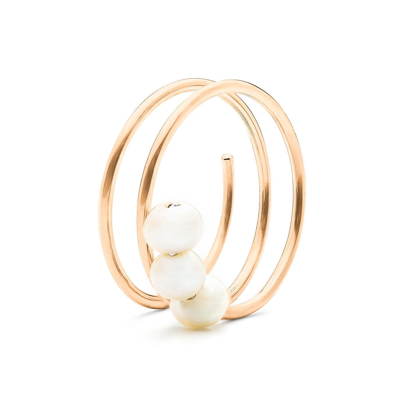 Troika Spiral Knuckle Ring